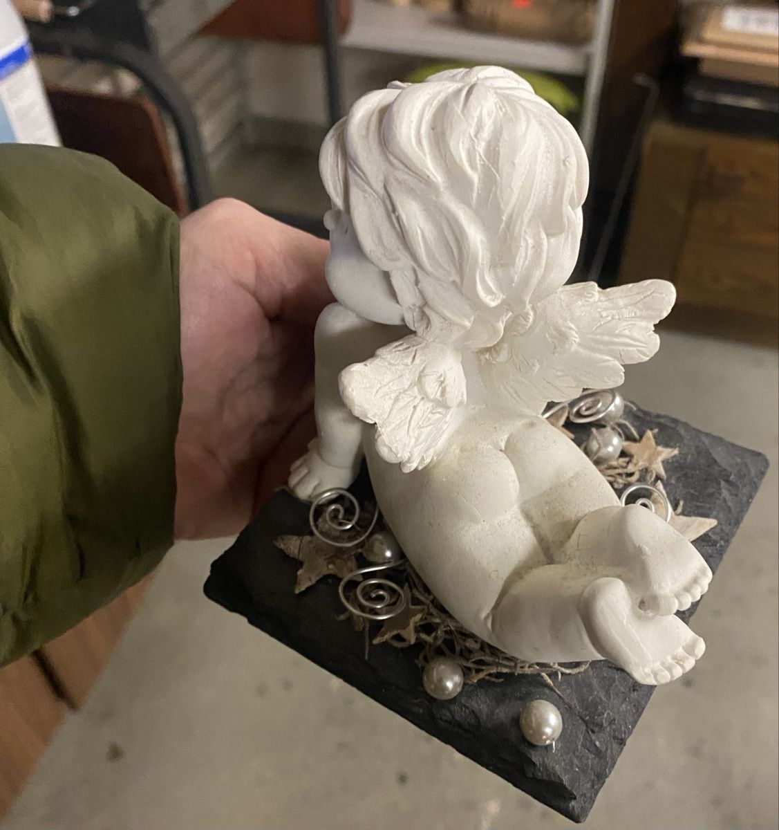 Statuette: Engeli auf Schiferplatte – Nuovo (secondo la descrizione) da Langenthal venduto da flower101 5