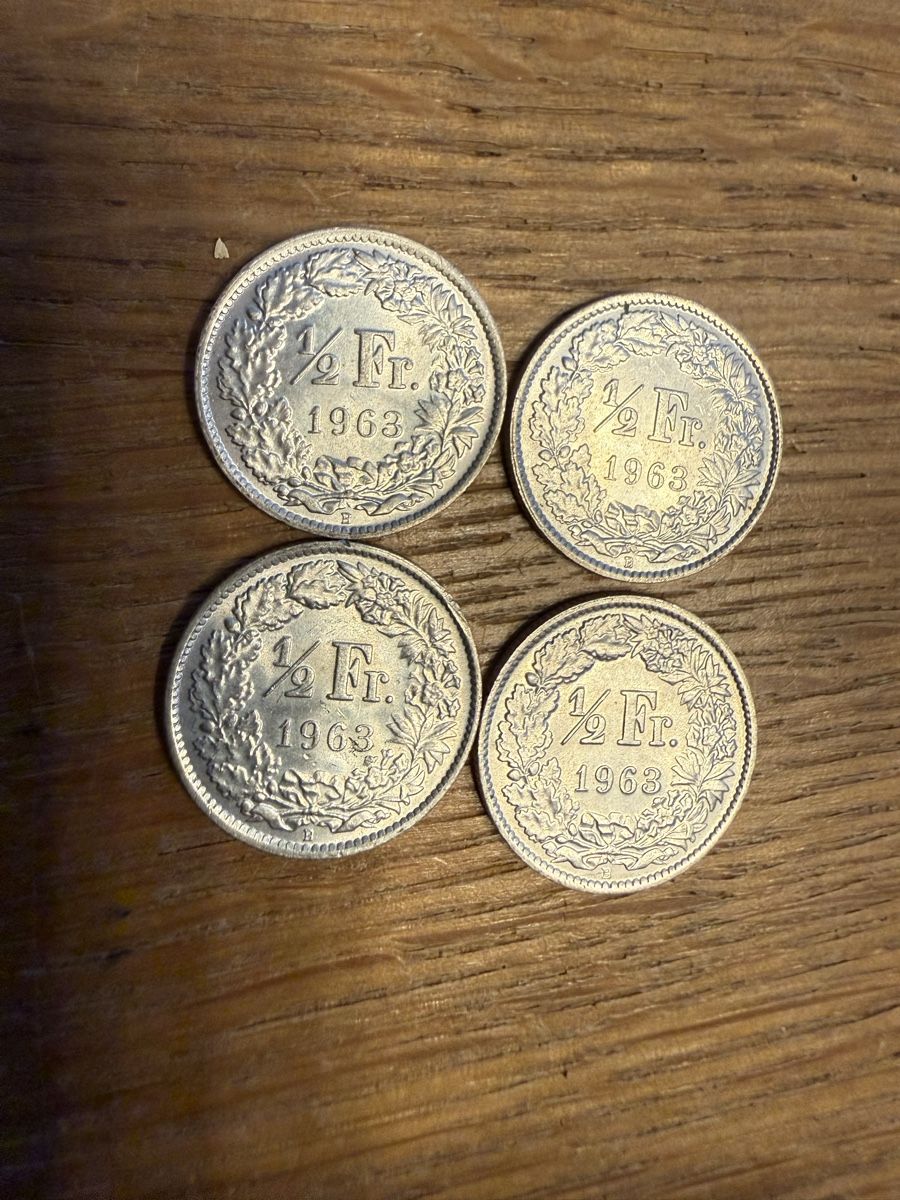 Alle Münzen: 1/2 Franken Silbermünzen 50 Rappen – Neu (gemäss Beschreibung) aus Goldach von Messerguru