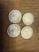 1/2 Franken Silbermünzen 50 Rappen Schweizer Münzen