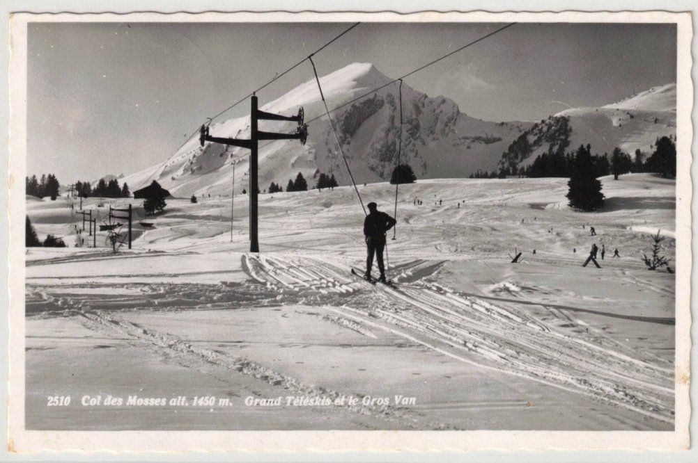 Cartes postales: Col des Mosses - Skilift mit Gros Van – D'occasion à Binningen par Mountainrider