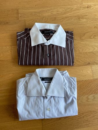 2x Navyboot Shirts slim line 37 size