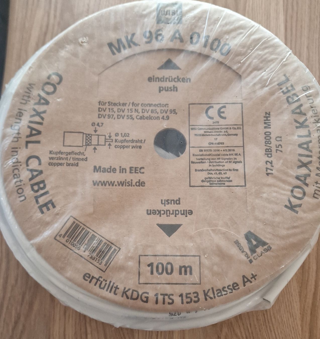 Kabel: Coaxial Kabel ca. 80m, weiss – Neu (gemäss Beschreibung) aus Ziefen von Ringwraith 1