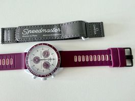 Bracelet silicone Bordeaux OMEGA x SWATCH Mission to Pluto