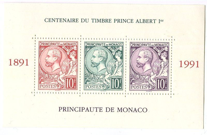 Tous les timbres: Block "Berühmte Briefmarken". Monaco – Neuf avec emballage d'origine à Basel par Butsch5