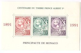 Block "Berühmte Briefmarken". Monaco