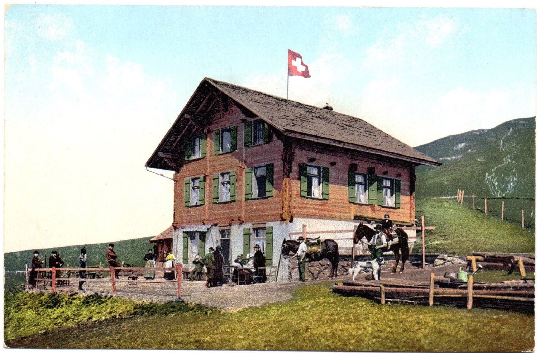 Cartoline postali: ADELBODEN Hotel Restaurant Hahnenmoos - Pferde – Nuovo (secondo la descrizione) da Jona venduto da philajona