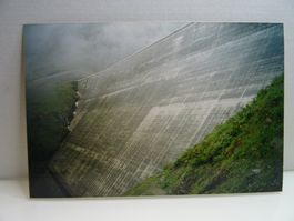 Foto Staumauer Grande-Dixence seitlich Vallis 7.2002