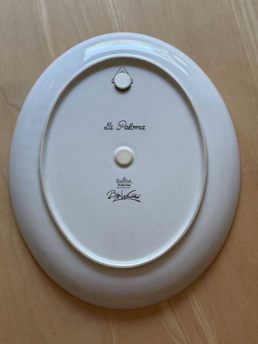 Rosenthal Assiettes: Rosenthal La Paloma Wandteller oval – Neuf (Voir description) à Schindellegi par SeaAndAir 3