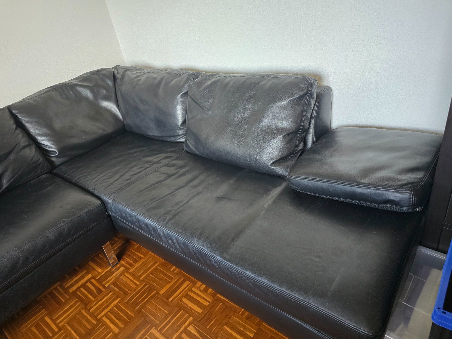 Sofas: Sofa aus Echtem Leder Schwarz – Gebraucht aus Konolfingen von mobilzaunshop 5