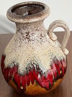 Klassische KERAMIK-HENKEL-VASE / „Mid-Century“ / Top!