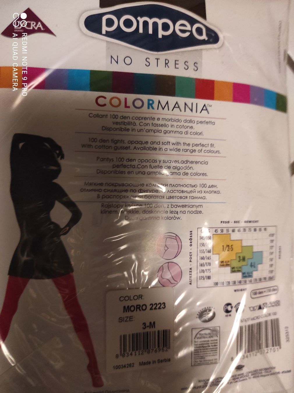 Calze & Collant: Collants couleur brun/marron 100 Den - Taille M – Nuovo e nell'imballaggio originale da Porrentruy venduto da Olifante 3