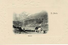 ST. MORITZ Meierei GR sehr schöne Rahmenkarte, Rand geprägt!