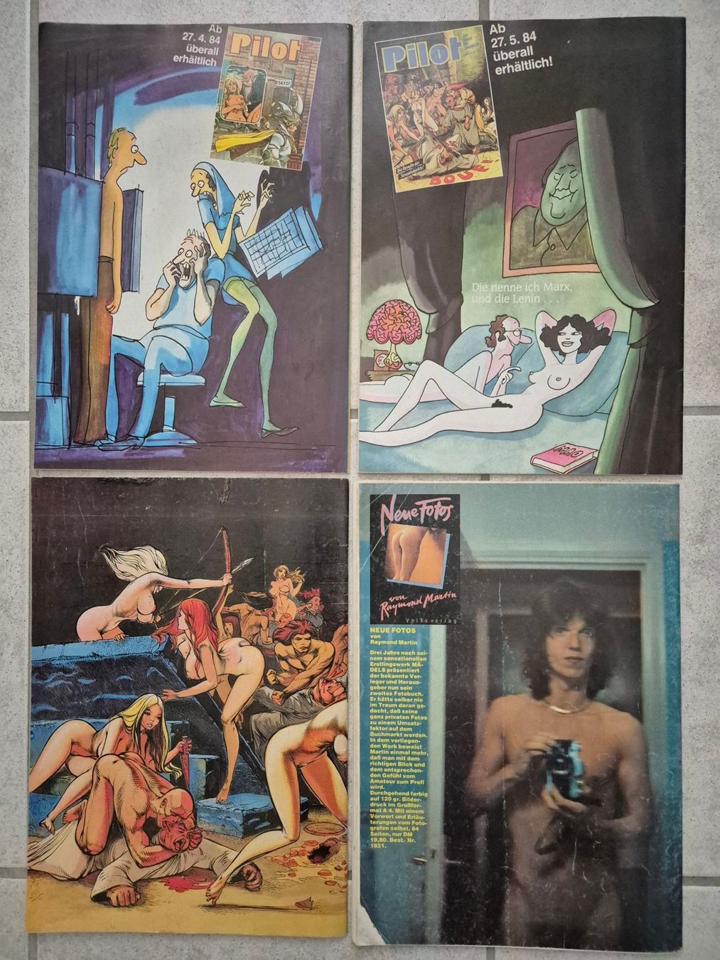 Fumetti: Pilot Comic Sammlung, 4 Stück, Erotik, Humor, Phantasy, 1984 – Usato da Winterthur venduto da Wolfensberg 1