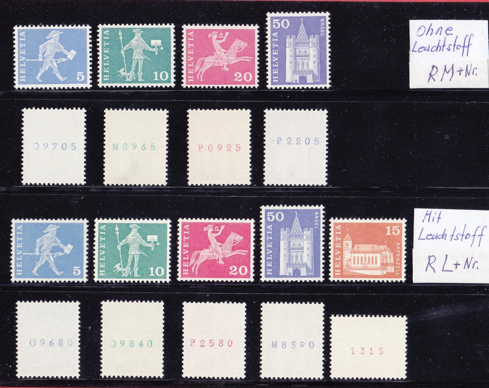 Tutti i francobolli: 1960 +1964 +1973  Rollenmarken mit  Nummern ** Postfrisch ** – Nuovo (secondo la descrizione) da Adliswil venduto da Aenti