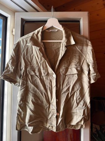 Zara Bluse Khaki Sommer Top