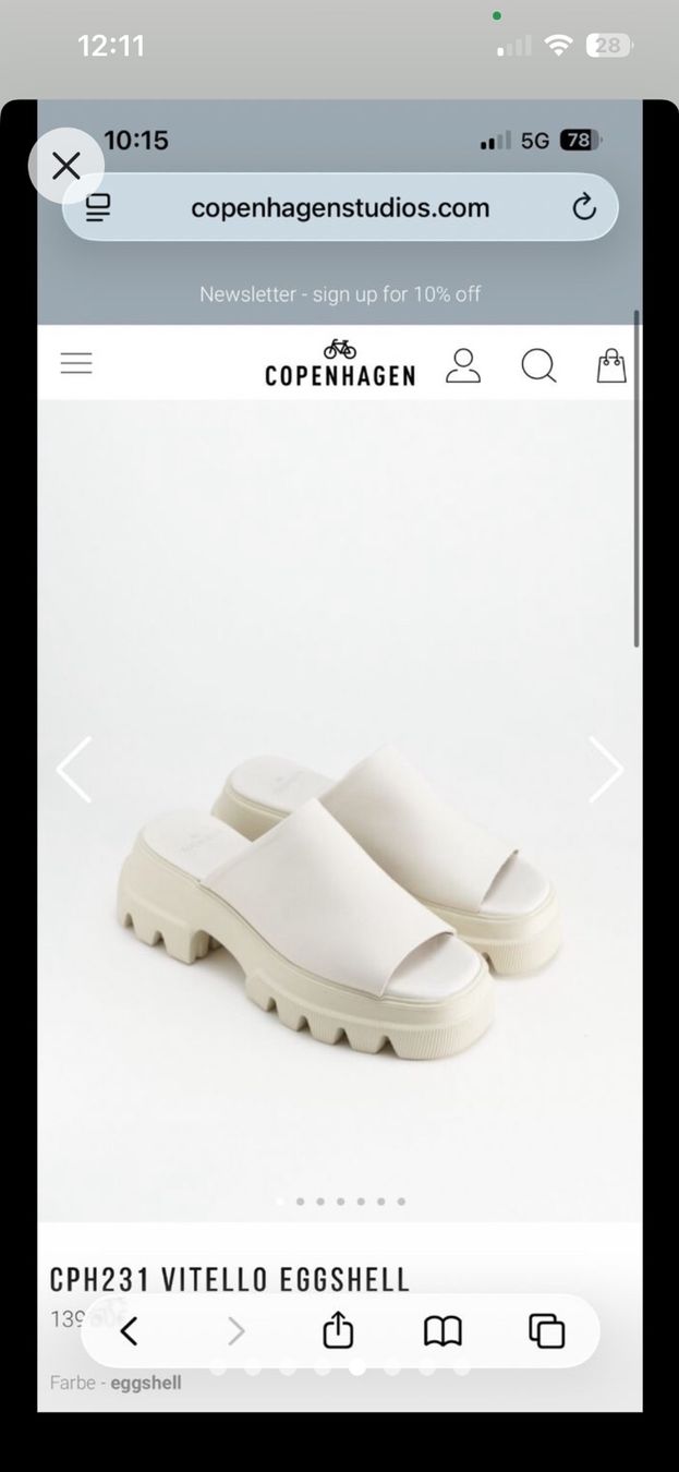 Copenhagen Scarpe da donna: Copenhagen Studios CPH231 Sandalen, vitello eggshell -Gr. 38 – Usato da Muralto venduto da eva_bjp2 3