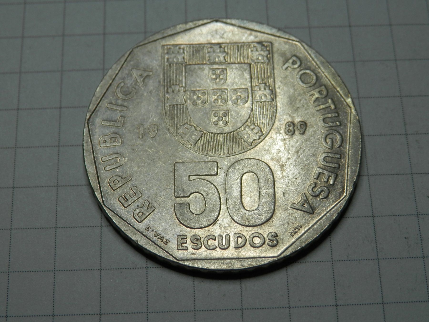 Alle Münzen: Portugal 50 Escudos, 1989 – Gebraucht aus Weiach von weiach81
