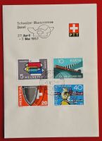 AUTOMOBIL-POST BUREAU MUBA SATZ 328 - 331 BASEL 1957 BÖGLI