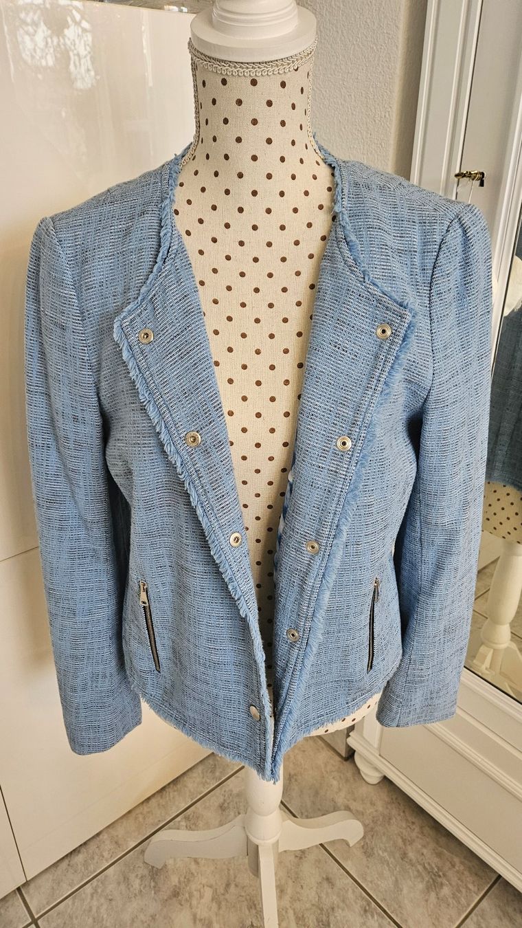 Giacche: Blazer Jacke Gr. 40, helles Jeansblau Blau Marc Aurel – Usato da Gossau ZH venduto da Goes05