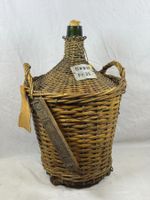 Dame-jeanne en osier ancienne - Alte Korbflasche