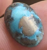 Cabochon L-8315 – Pyritisierter Türkis 16x11x4 mm ca.7 Karat