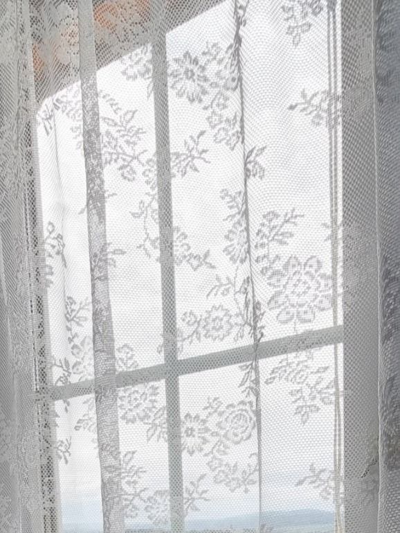 Tende: Vorhang mit Muster weiss 170 cm breit neu – Nuovo e nell'imballaggio originale da geroldswil venduto da Gumball1 1