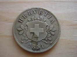 (C2) 10 rappen 1851  SS-VZ