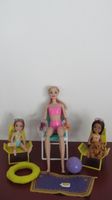 Barbie Puppen mit Strand / Urlaubsfeeling