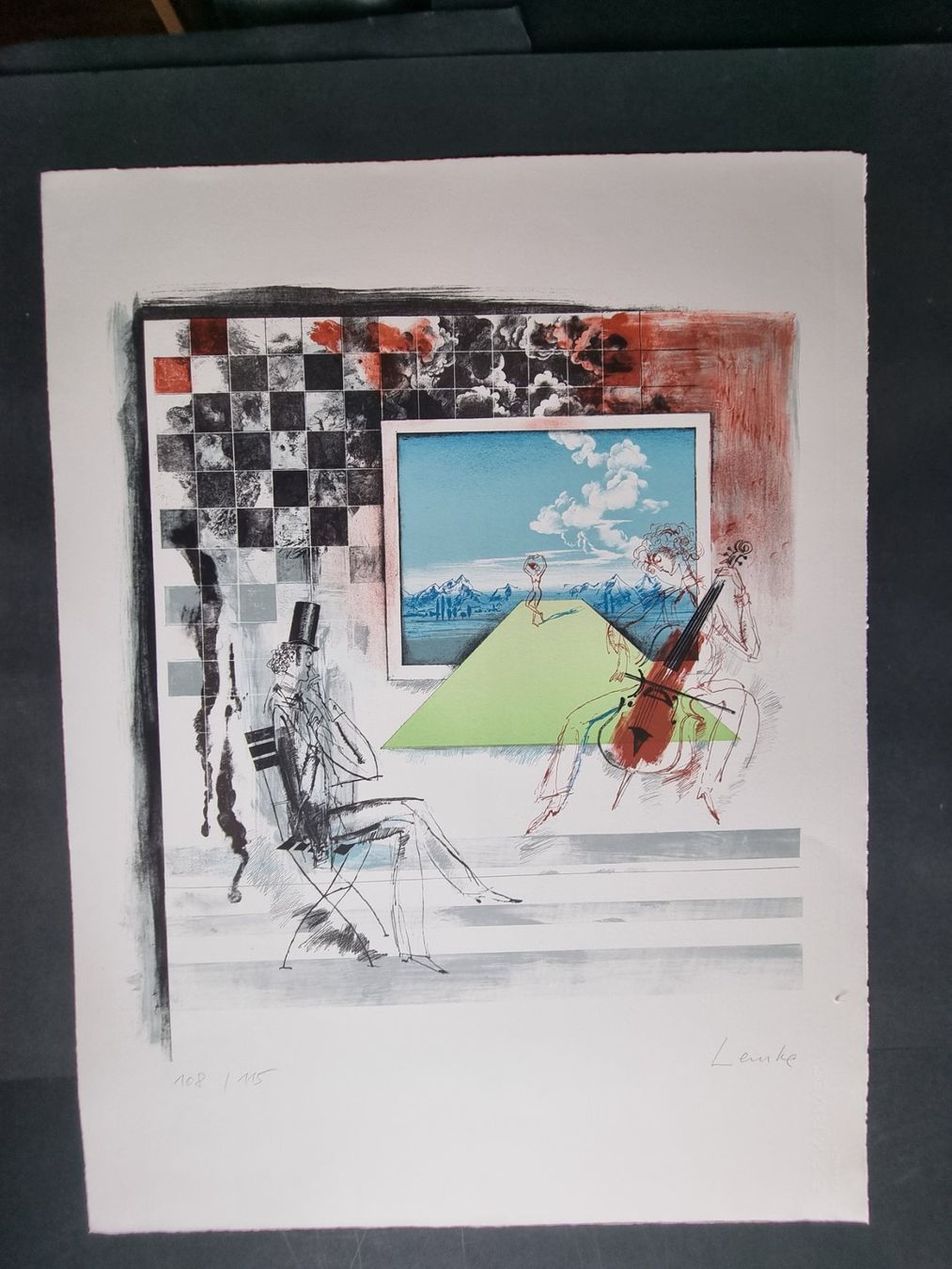 Grafiken & Lithographien: HORST LEMKE LITHOGRAPHIE SIGNIERT NUMMERIERT – Gebraucht aus Gersau von kunst-online 1