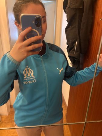 Veste Puma OM turquoise taille S bon état