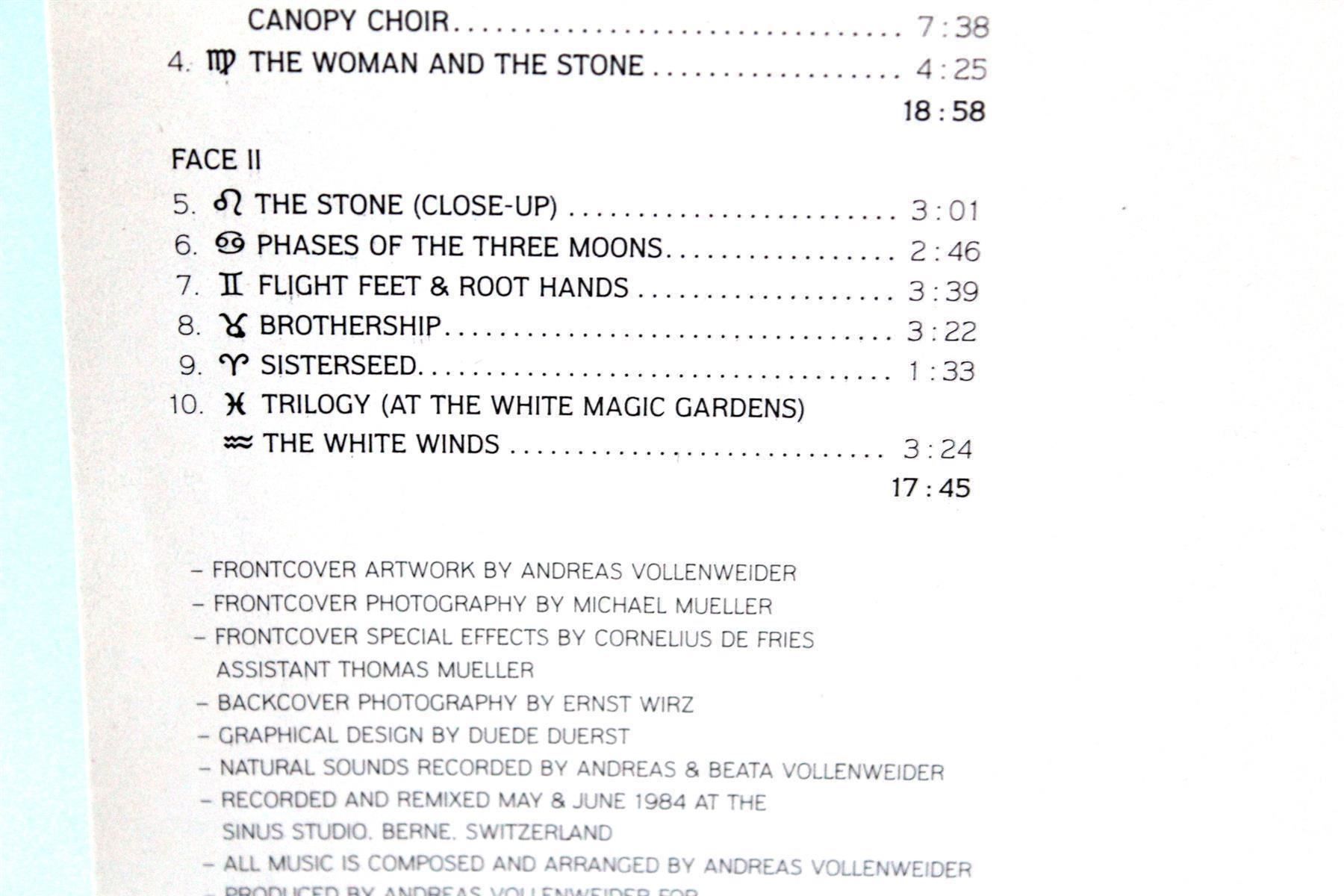 CD: ANDREAS VOLLENWEIDER: White Winds – Usato da Bern venduto da vinyl-heaven 5