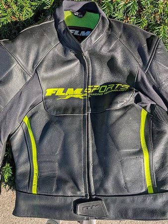 Motorrad Leder Jacke FLM Gr.50 (Herren S/Damen L-XL) Töff