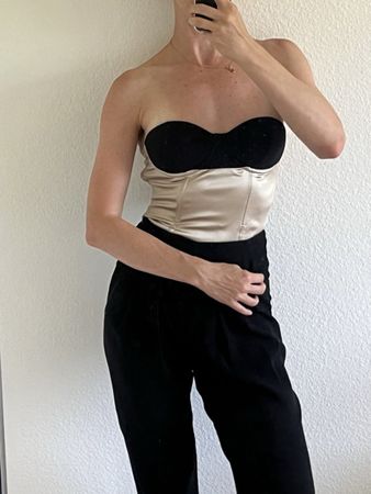 Chic Black & Gold Corset Top - Perfect for Summer!