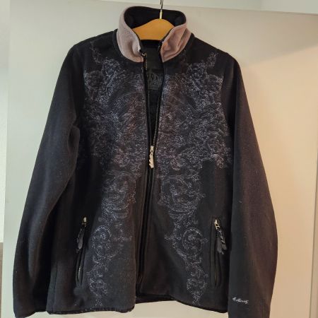 Fleece Jacke von St. Moritz, Grösse S Schwarz