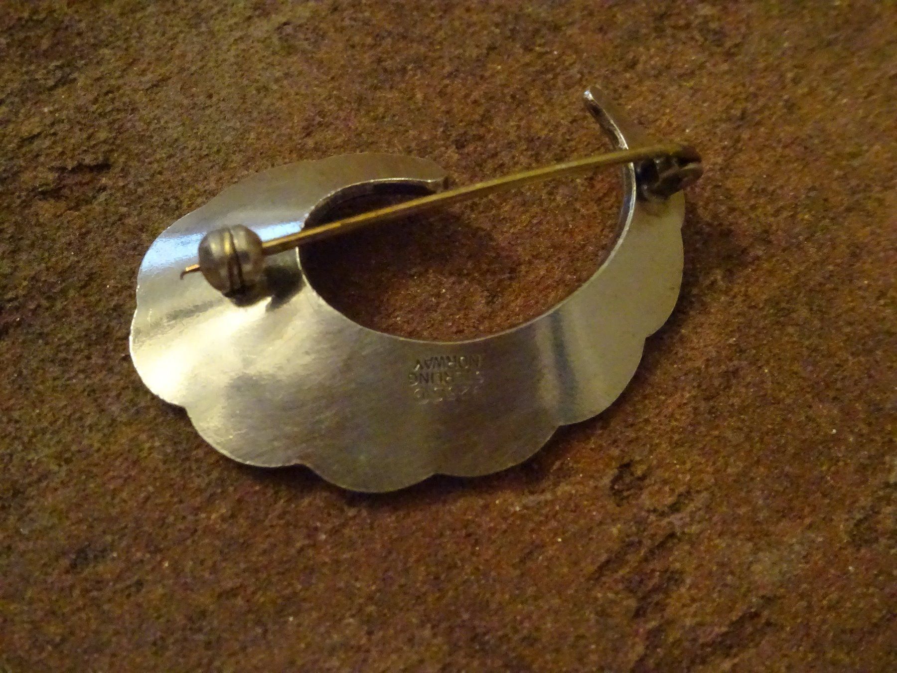 Broschen & Nadeln: Brosche Guilloche Emaille Norwegen /925S – Gebraucht aus Esslingen von FetteSchnecke 5