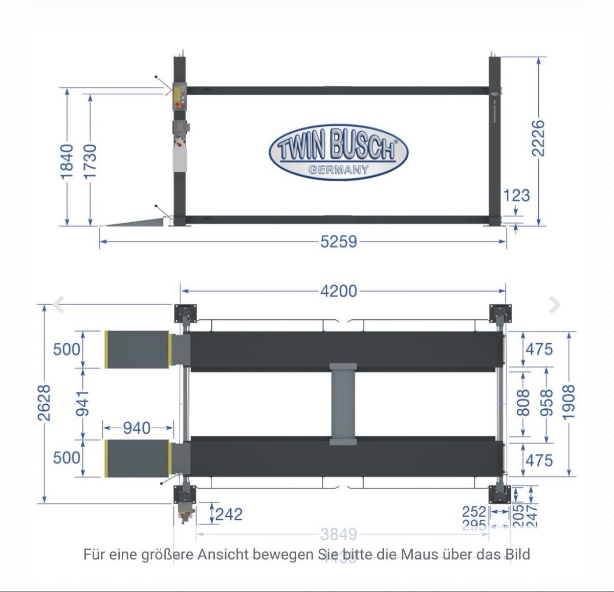 Piattaforme elevatrici & Crick: Twinbusch Parklift Hebebühne  – Nuovo (secondo la descrizione) da Amriswil venduto da dombu 3