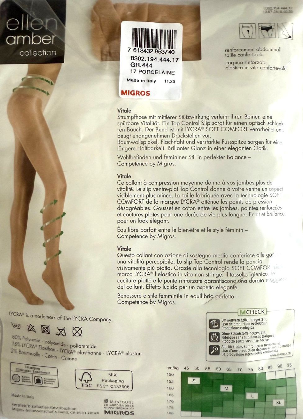 Ellen Amber Calze & Collant: Strumpfhose ellen amber Vitale – Nuovo e nell'imballaggio originale da Menziken venduto da chianti10 1