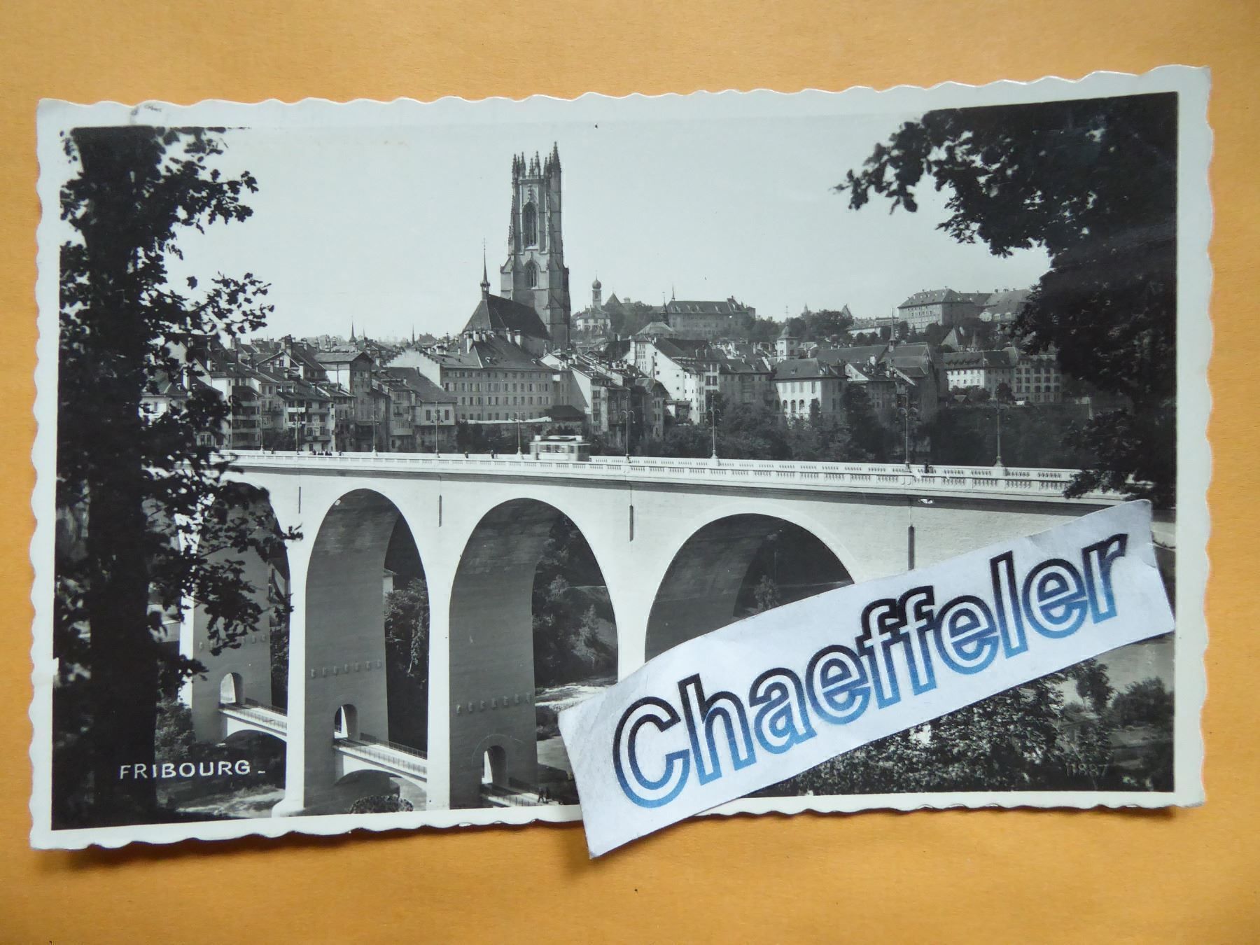 Ansichtskarten: 1945  Fribourg. – Gebraucht aus Zürich von Chaeffeler