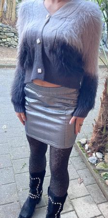 Jeans Minigonna argento Top Secret, taglia 38/40