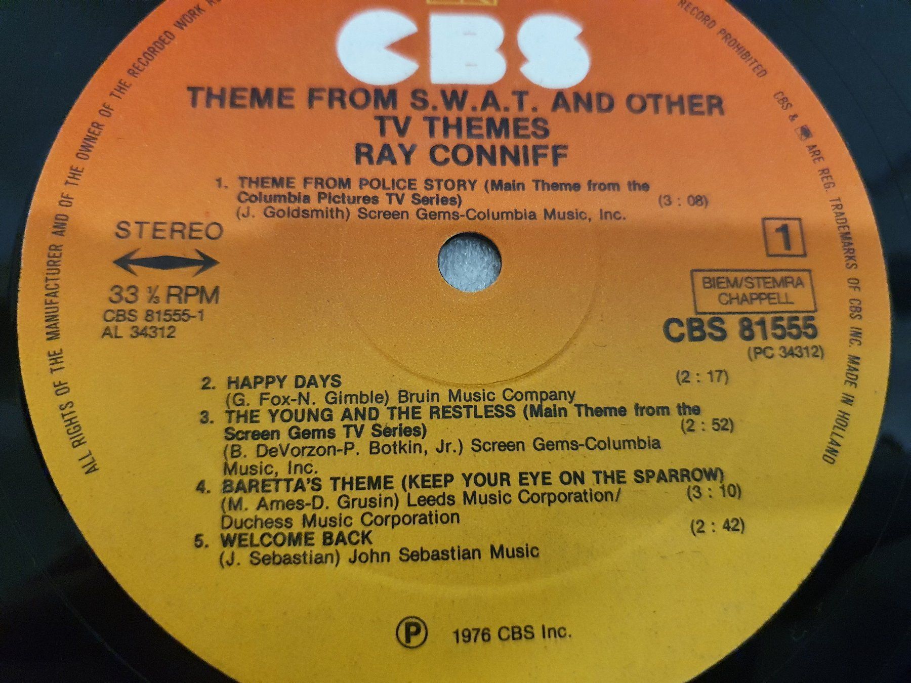 Dischi in vinile: Ray Conniff - Theme From S.W.A.T. – Usato da Uster venduto da Vinyl-Leidenschaft 3