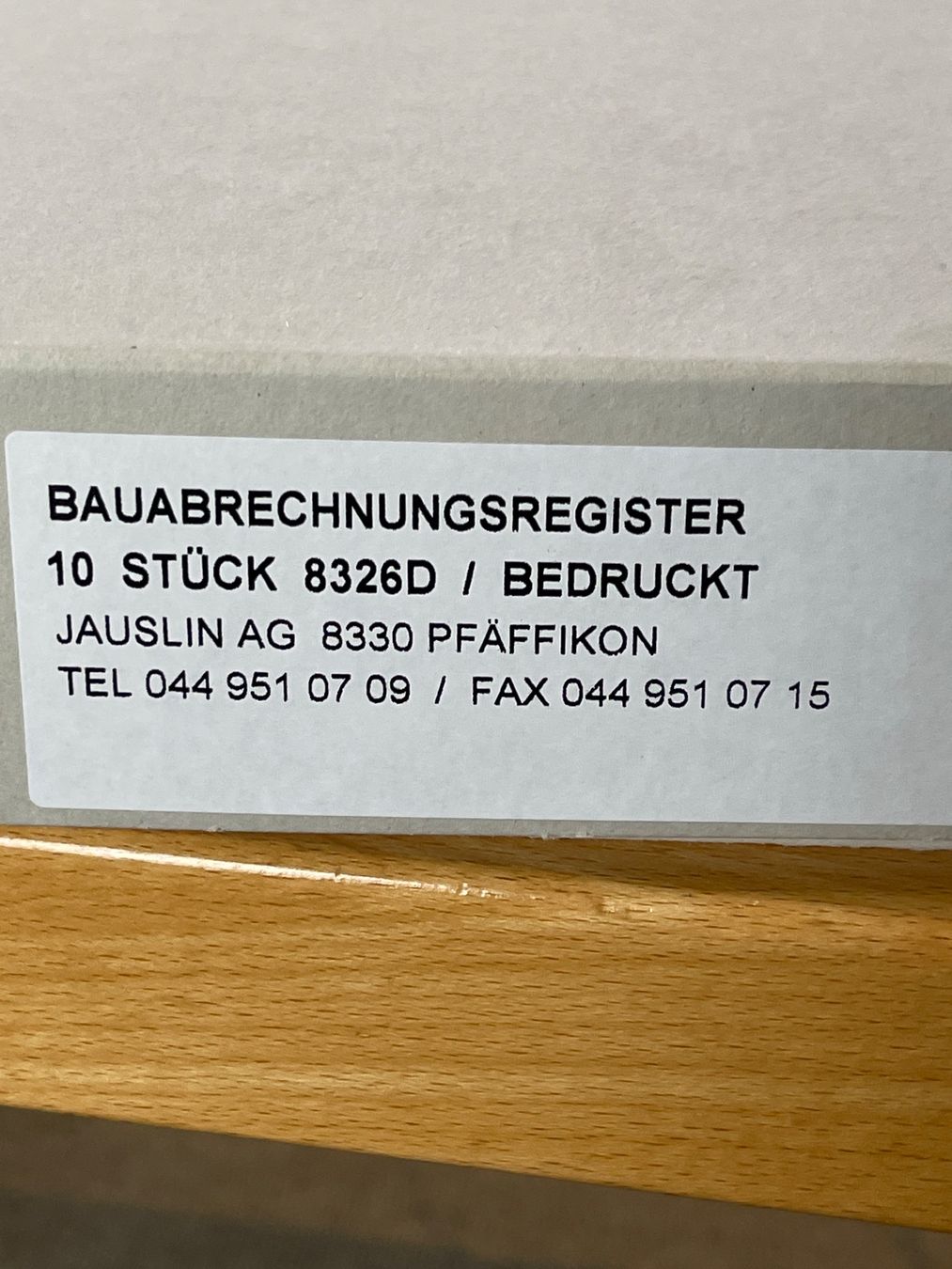 Giocattoli: Bauabrechnungsregister BKP, Jauslin – Nuovo e nell'imballaggio originale da Matzingen venduto da carola71 1