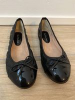 Ballerinas schwarz Grösse 38 gesteppt Lack
