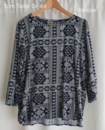 Tom Tailor Viskose Bluse Gr. 44 - Sommerliche Eleganz!
