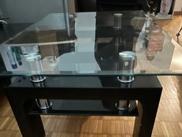 Schwarzer Glas Couchtisch - Top Zustand, modern!