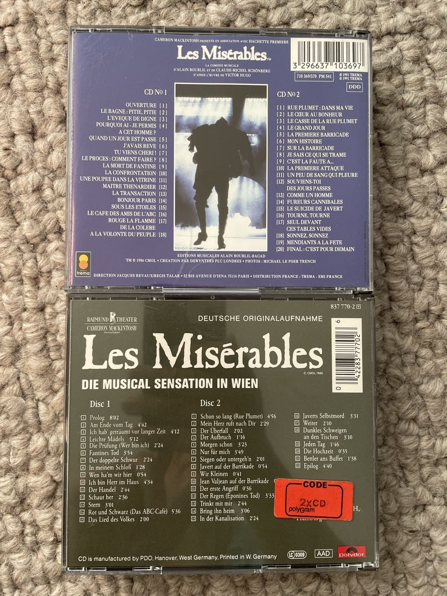 CD: 2x Les Misérables (Paris+Wien) – Usato da Reinach AG venduto da trigger7811 1