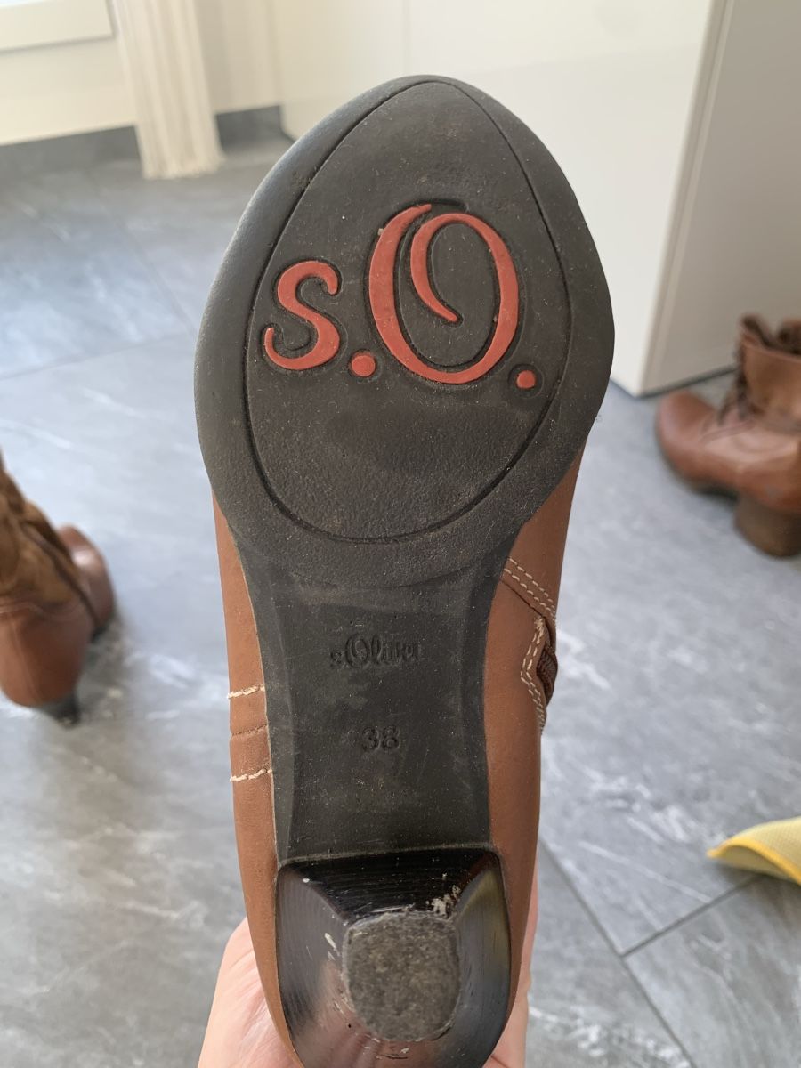 S.Oliver Damenschuhe: s.Oliver Winterstiefel, Gr. 38, Cognac – Gebraucht aus Einsiedeln von important__ 5