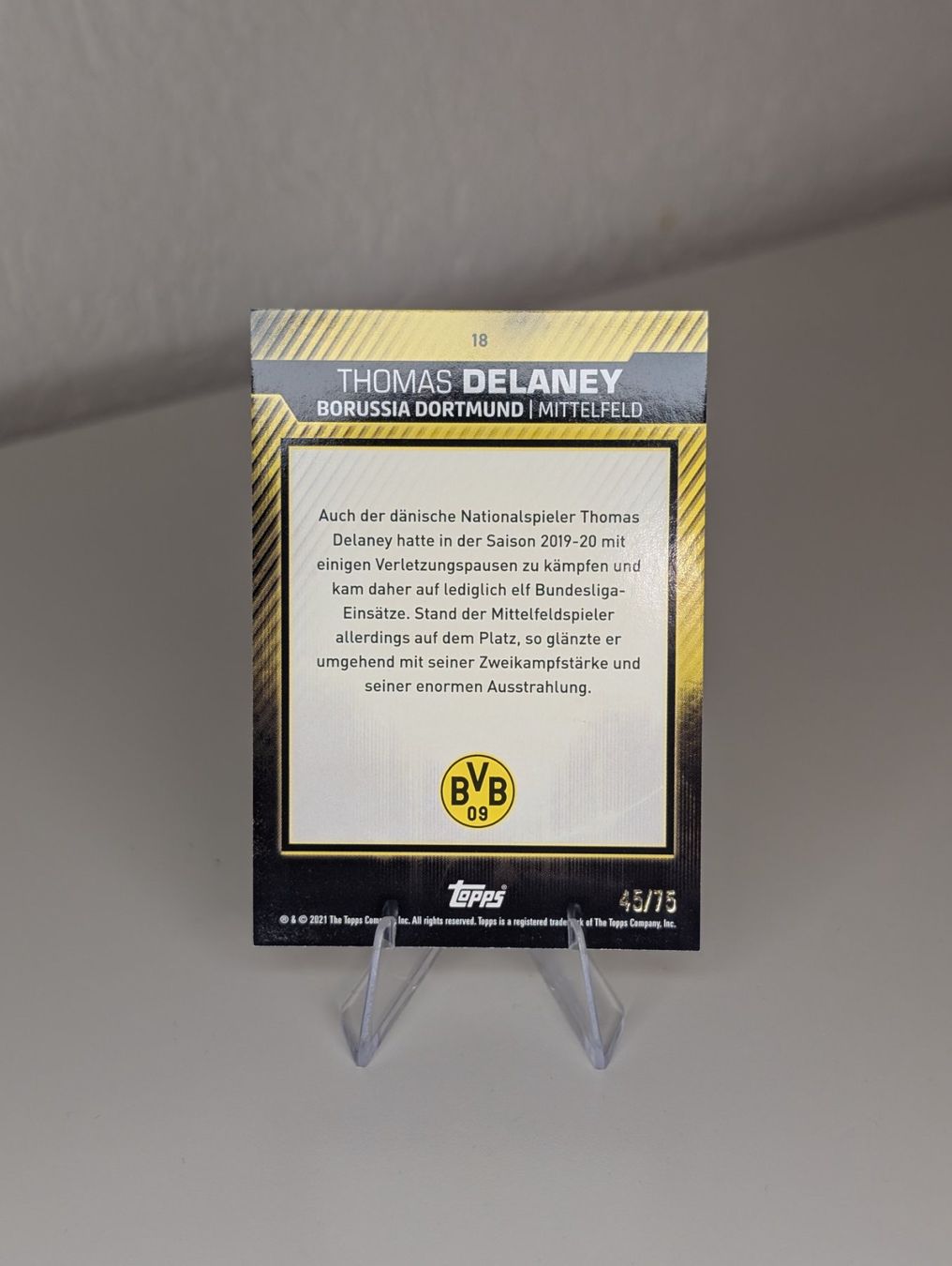 Topps Carte collezionabili: Delaney Topps /75 Borussia Dortmund Topps Team Set – Nuovo (secondo la descrizione) da Hunzenschwil venduto da BRPCards 2