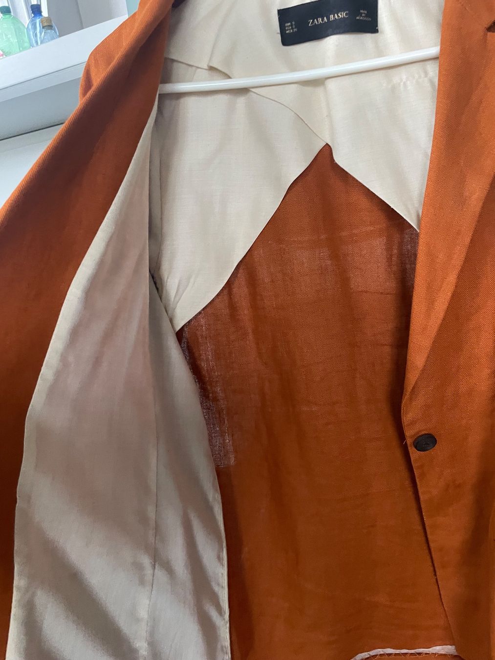 Zara Giacche: Zara Oversize- Leinen-Blazer orange Gr. S – Usato da Coldrerio venduto da Theres2004 4