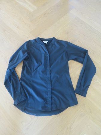schwarze leichte Trekkingbluse langarm Grösse XS