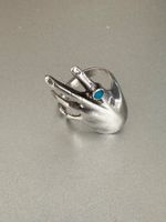 Vintage 925er Silber Ring mit Türkis : 56